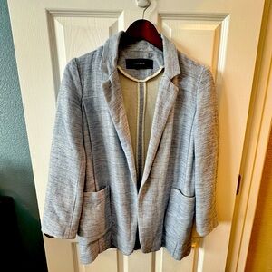Zara Basic boyfriend linen blazer - bluish color - Size XS